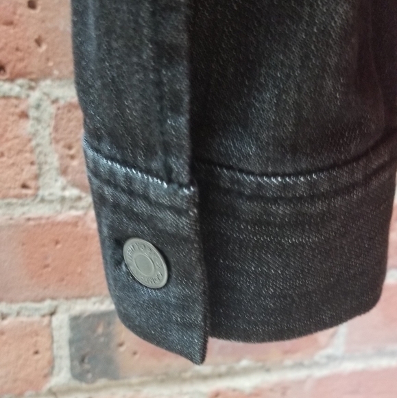 New York & Company black denim fitted jacket - Picture 4 of 7